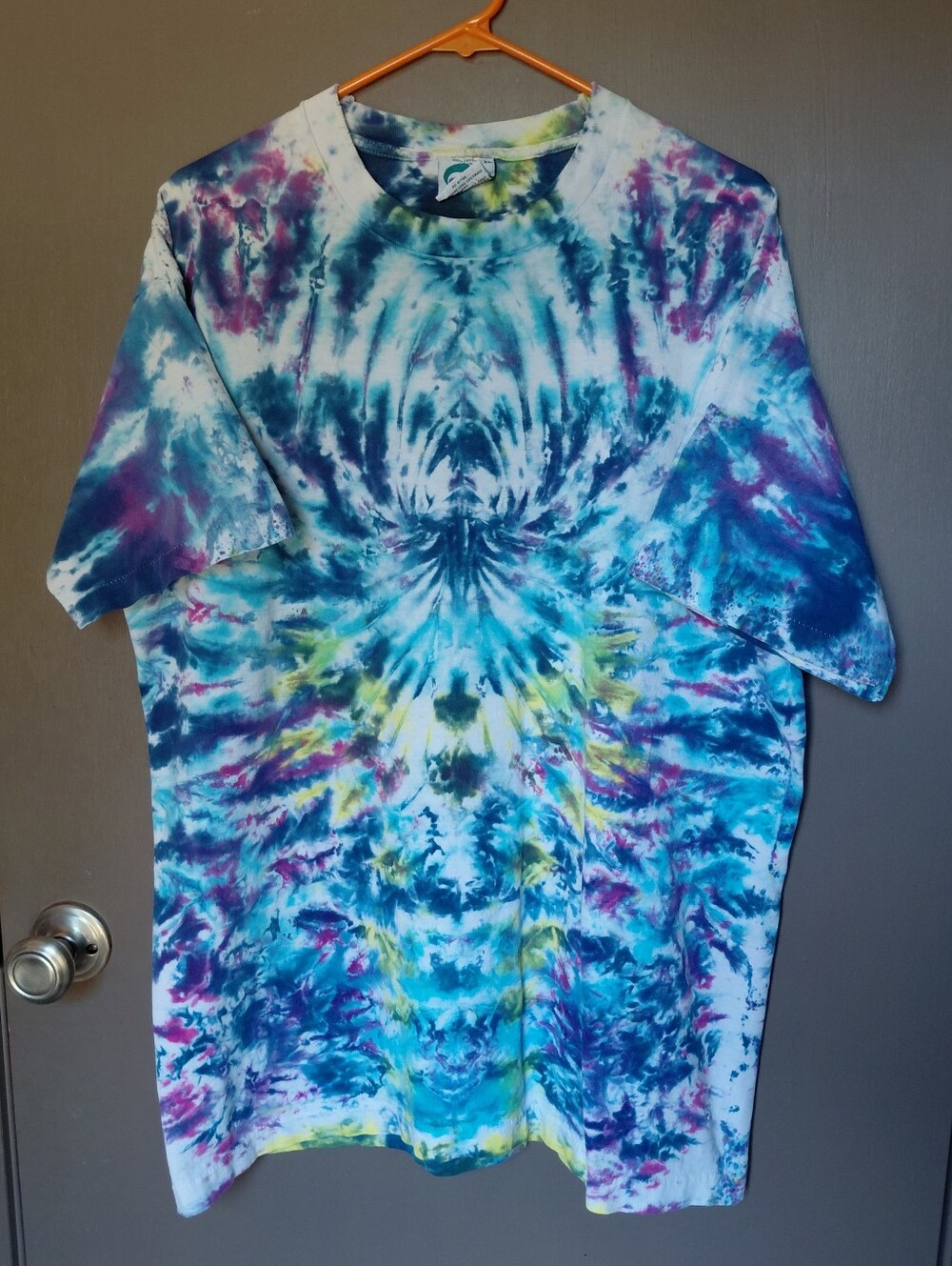 Liquid Blue Men's Tie-Dye Tee - Blue, Purple, Yellow